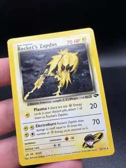 Rocket's Zapdos (15/132) Holo Gym Challenge Pokemon Card! LP/MP YA1 - Image 2