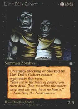 1x Lim-Dul's Cohort NM, English MTG Ice Age - Image 1