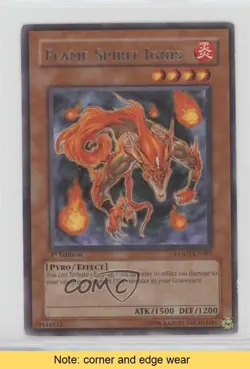 R - Flame Spirit Ignis 1st Ed. YuGiOh Light of Destruction #LODT-EN087 READ 2s4 - Image 1