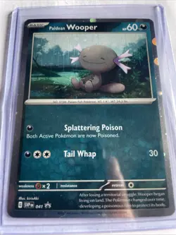 Pokemon TCG Paldean Wooper SVP 041 Cosmos Black Star Promo Galaxy Card Near Mint - Image 1