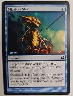 MTG Magic The Gathering Card Mizzium Skin Instant Blue Return To Ravnica 2012 - Image 1