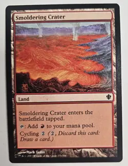MTG Magic The Gathering Card Smoldering Crater Land Commander 2013 - Image 1