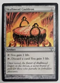 MTG Magic The Gathering Card Skullmead Cauldron Artifact Dissension - Image 1