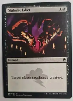 MTG Magic The Gathering Card Diabolic Edict Instant Black Masters 25 - Image 1