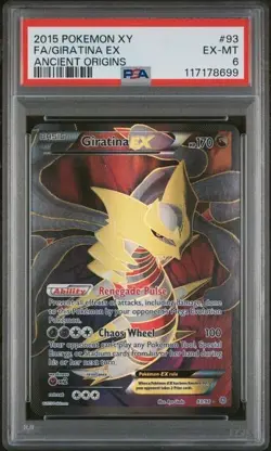 2015 POKEMON XY ANCIENT ORIGINS #93 FULL ART/GIRATINA EX PSA 6 - Image 1