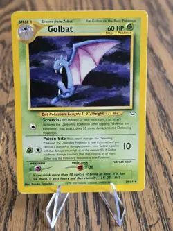 Pokemon TCG Golbat Neo Revelation Card 29/64 Uncommon MP - Image 1