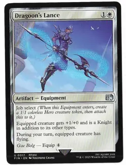 MTG Dragoon's Lance Final Fantasy (FIN) Uncommon Magic Card #0017 Unplayed - Image 1