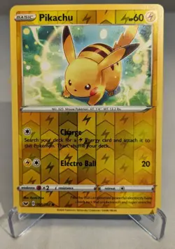 Pikachu 065/202 Reverse Holo Sword & Shield Base Set Pokemon Card 2020 - Image 1