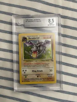 AERODACTYL  1/64 Holo Rare Unlimited Fossil Set Pokemon Card BGS 8.5 - Image 1
