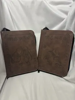 2 Pokemon Card Holder Binders Charizard And Blastoise Leather. New Without Tags - Image 1