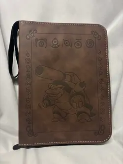 2 Pokemon Card Holder Binders Charizard And Blastoise Leather. New Without Tags - Image 6