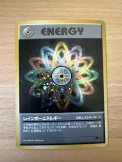 Pokemon Card Card Rainbow Energy Team Rocket Gang Holo Wotc Japanese LP - Image 1