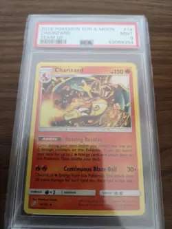 Charizard Team Up Non-Holo 2019 14/181 Rare PSA 9 Graded Pokemon Card #14 - Image 5