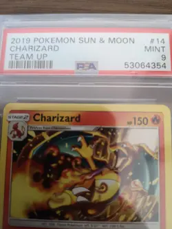 Charizard Team Up Non-Holo 2019 14/181 Rare PSA 9 Graded Pokemon Card #14 - Image 6