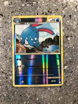 Pokemon TCG Cards Azumarill 2/123 HGSS Reverse Holo Rare EXC - Image 1