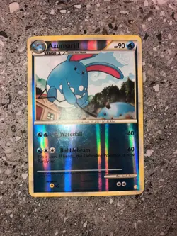 Pokemon TCG Cards Azumarill 2/123 HGSS Reverse Holo Rare EXC - Image 3