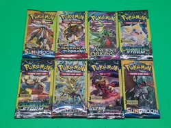 New Pokemon TCG Sun & Moon And XY 3 Card Booster Packs Assorted Lot X8 Sealed - Image 16