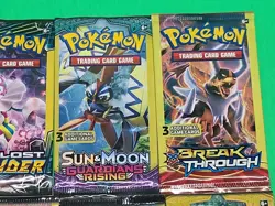 New Pokemon TCG Sun & Moon And XY 3 Card Booster Packs Assorted Lot X8 Sealed - Image 19