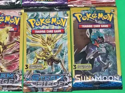 New Pokemon TCG Sun & Moon And XY 3 Card Booster Packs Assorted Lot X8 Sealed - Image 20