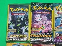 New Pokemon TCG Sun & Moon And XY 3 Card Booster Packs Assorted Lot X8 Sealed - Image 3