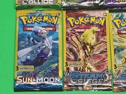 New Pokemon TCG Sun & Moon And XY 3 Card Booster Packs Assorted Lot X8 Sealed - Image 6