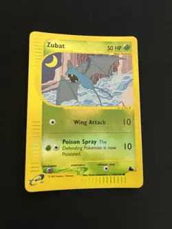 Zubat 118/144 NM/MINT Reverse Holo Rare Pokemon Cards E Series Skyridge - Image 1