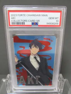PSA 10| 2023 Forte Chainsaw Man Collectors Card AKI Super Rare Foil Stamping - Image 10