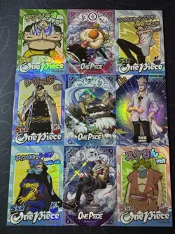 One Piece Set of 9 Collectible Character Anime SSR SR Cards CCG Boa Luffy - Image 1