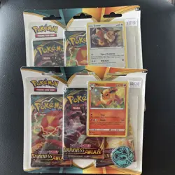 Pokemon Card TCG Darkness Ablaze 3 - Pack Blister Lot of 2! 6 Booster Packs - Image 1