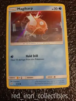 Pokemon Card Magikarp Holo Common NM 8/18 Sun & Moon Detective Pikachu 2019 TCG - Image 7