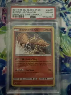 2017 Pokemon SM Black Star Shining Ho-Oh Holo #SM70 - Image 3