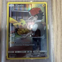 Pokemon Card PSA 9 Pikachu Full Art Red FA 2019 Cosmic Eclipse 241/236 Graded - Image 12