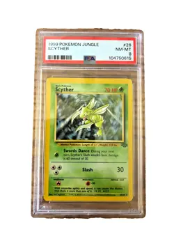 VINTAGE Scyther Regular Rare #26 - PSA NM-MT 8 - 1999 Jungle Unlimited - Pokemon - Image 1