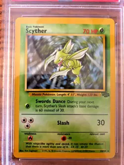 VINTAGE Scyther Regular Rare #26 - PSA NM-MT 8 - 1999 Jungle Unlimited - Pokemon - Image 2