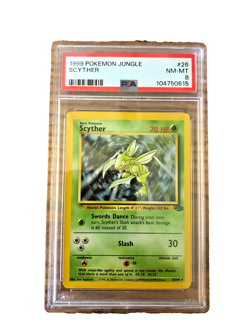 VINTAGE Scyther Regular Rare #26 - PSA NM-MT 8 - 1999 Jungle Unlimited - Pokemon - Image 4