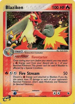 Pokémon TCG Blaziken EX Ruby and Sapphire  Holo Rare Card 3/109 2003 - Image 7