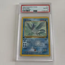 1999 Pokémon Fossil Articuno 1st Edition PSA 8 NM-MT 17/62 Non Holo Rare - Image 1