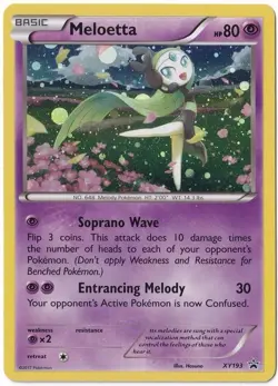 EBAY LIVE AUCTION Pokémon TCG XY Promo Meloetta XY193 #2 - Image 1