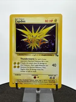 Zapdos 15/62 Fossil Thunderstorm Deck Exclusive Cosmos Holo Pokemon TCG LP / NM - Image 2