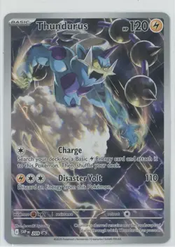 2025 Pokemon SVP EN Black Bolt Thundurus Illustration Rare 209 NM-M - Image 1