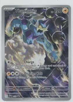2025 Pokemon SVP EN Black Bolt Thundurus Illustration Rare 209 NM-M - Image 3