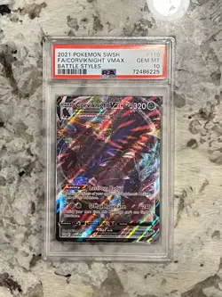 Pokemon Battle Styles Corviknight VMAX Full Art #110 PSA 10 - Image 1