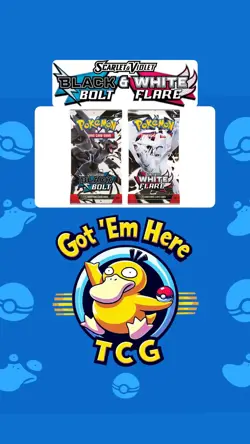 EBAY LIVE #12 Pokémon TCG 1x of Each Black Bolt & White Flare Booster Pack RIP - Image 4