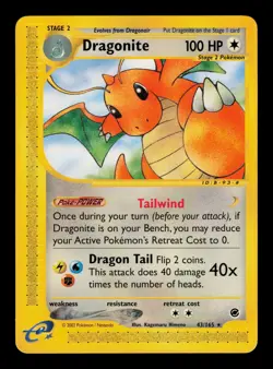 Dragonite 43/165 - LP - Expedition Base Set, WOTC Pokemon - Image 1