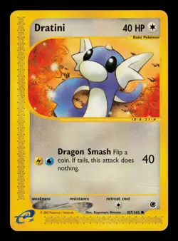 Dratini 107/165 - HP - Expedition Base Set, WOTC Pokemon - Image 1