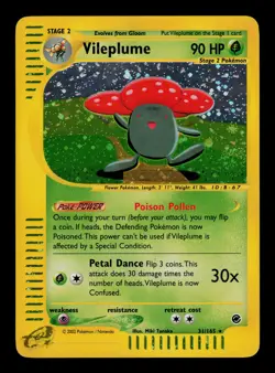 Vileplume 31/165 - LP Holo W/Swirl - Expedition Base Set, WOTC Pokemon - Image 6