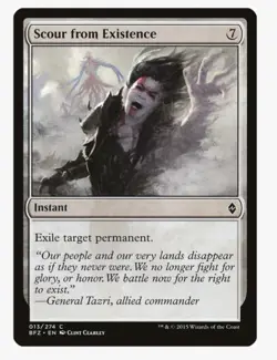 Scour From Existence #13 BFZ Magic Card In Protective Sleeve - Image 1