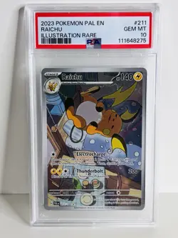 Pokémon TCG Raichu Scarlet & Violet - Paldea Evolved 211/193 GM MINT PSA 10 - Image 2