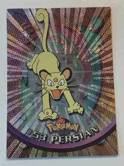 1999 Topps Pokemon TV #53 Persian (C) Silver Foil Black Logo (Rays 2nd Print) - Image 3