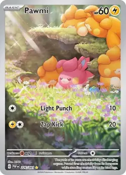 Pokémon TCG Pawmi 226/091 Paldean Fates Full Art Illustration Rare  Holo - Image 1